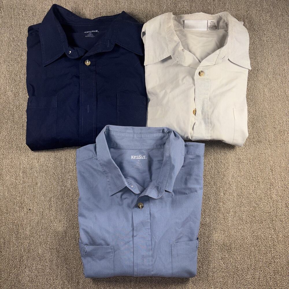 Men’s Button Up Short Sleeve Lot XLT 3 Shirts